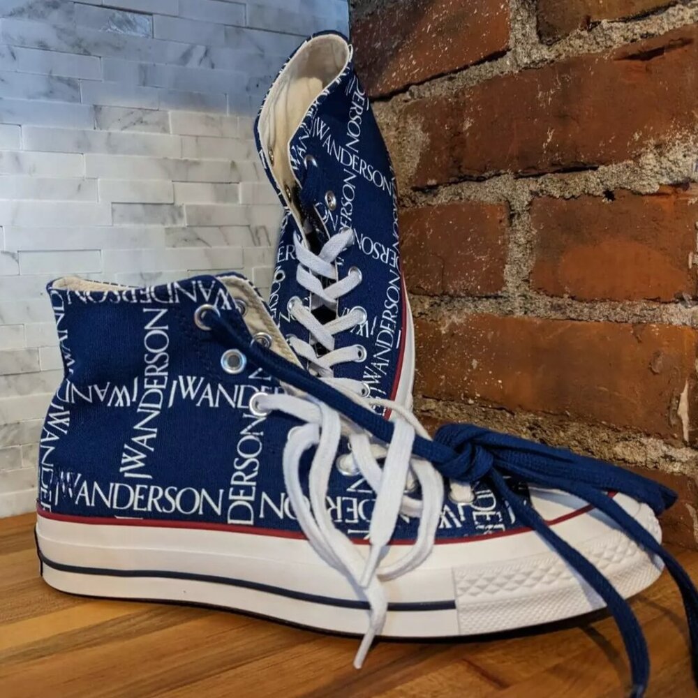 NWT CONVERSE X J.W. ANDERSON Unisex Chuck 70 Hi Shoes, Twilight Blue, M 5.5 W 7 - Picture 2 of 6